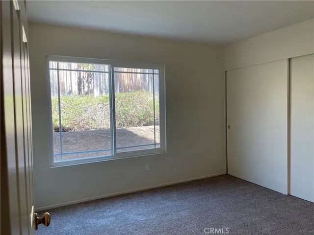 an empty room with a window