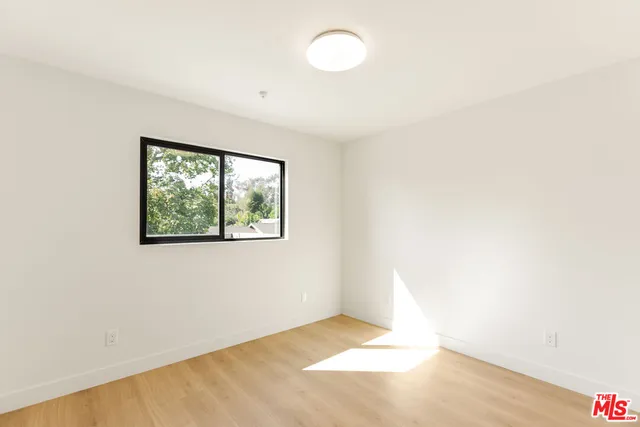 an empty room with a window