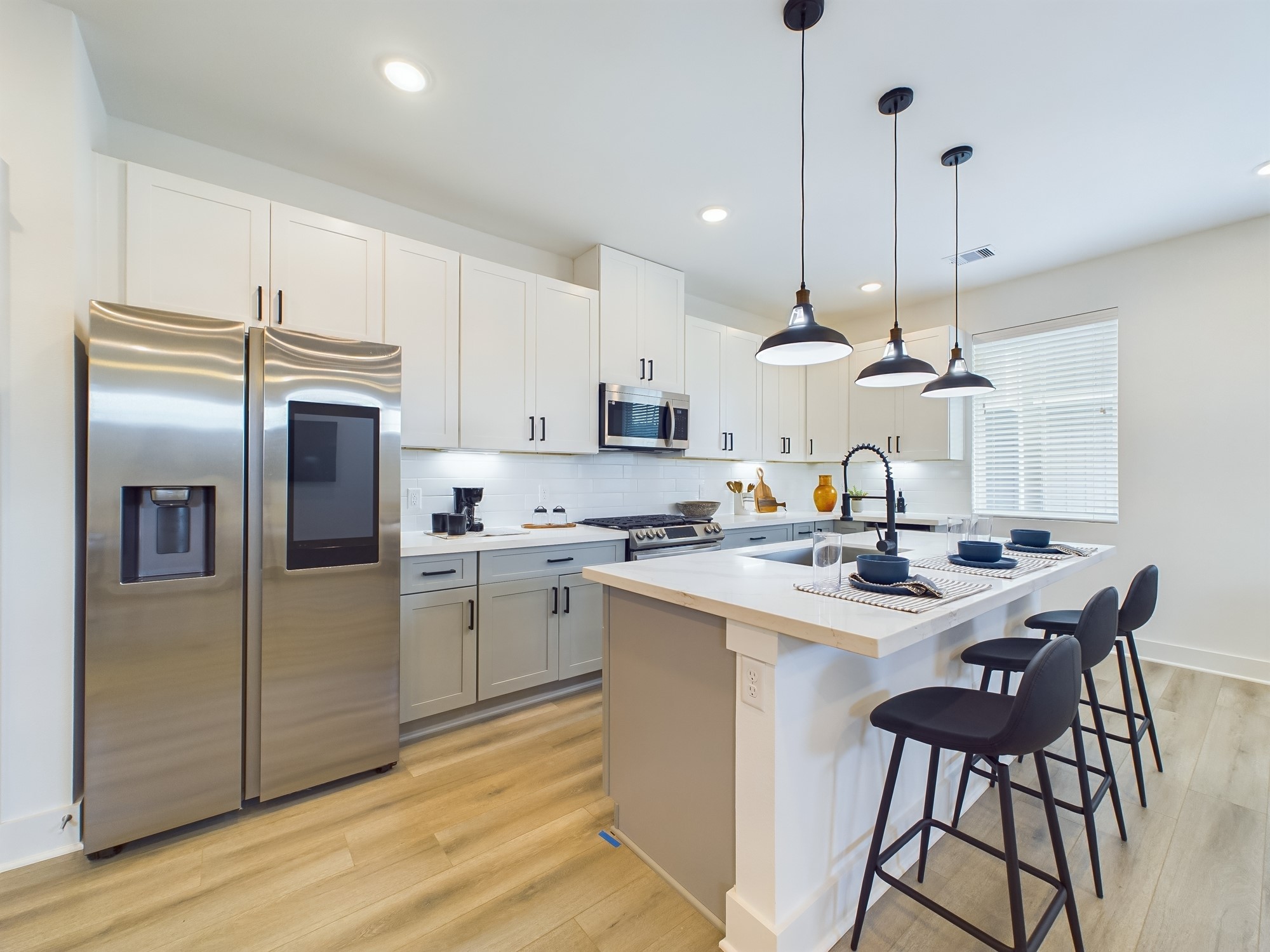 Open concept second floor living area.