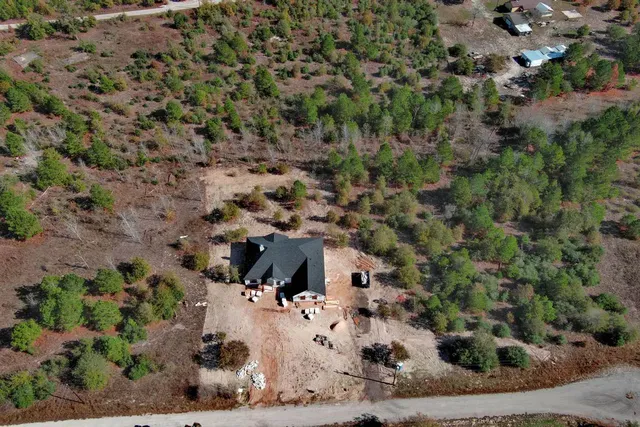 a view of a forest with a sink