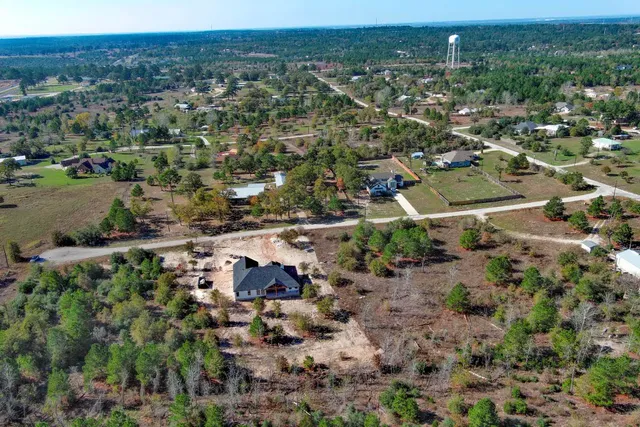 an aerial view of multiple house