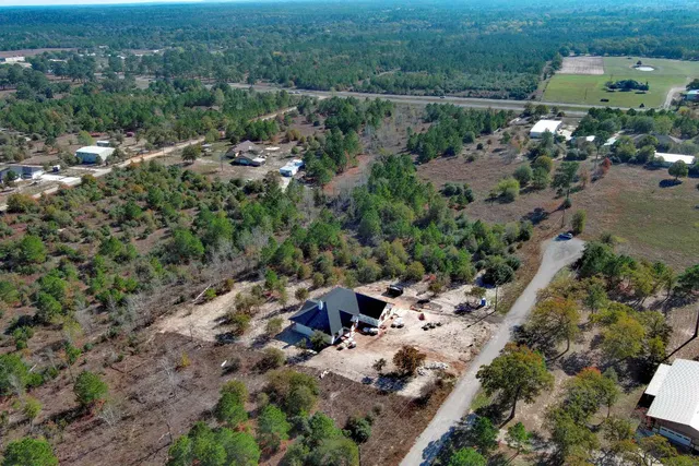 an aerial view of multiple house