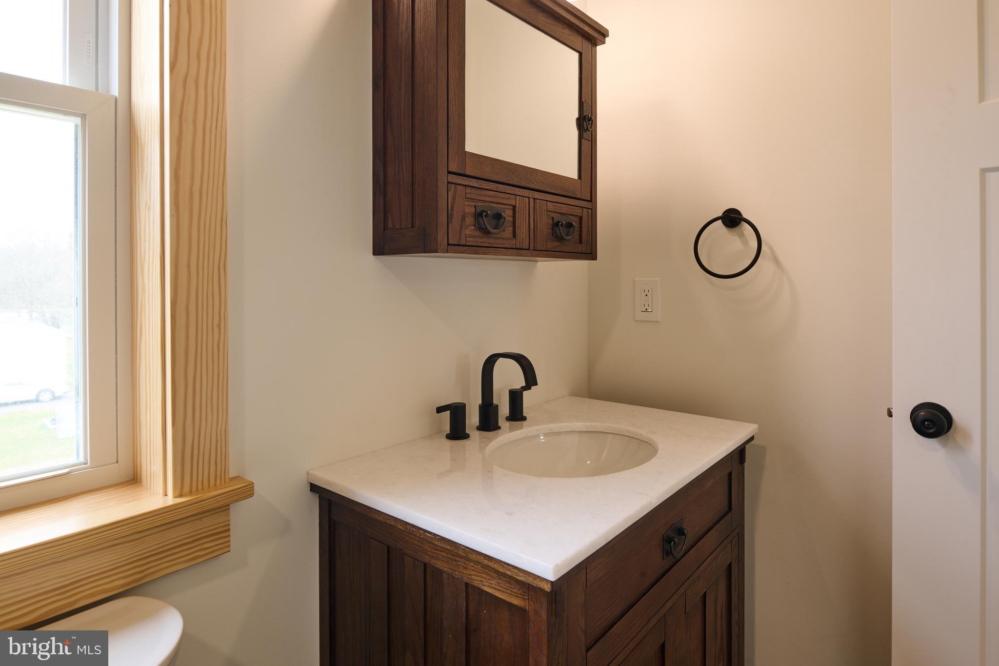 129 Lower Georges Valley Road Spring Mills, PA 16875 - Photo 39 of 61 a bathroom with a sink and a mirror