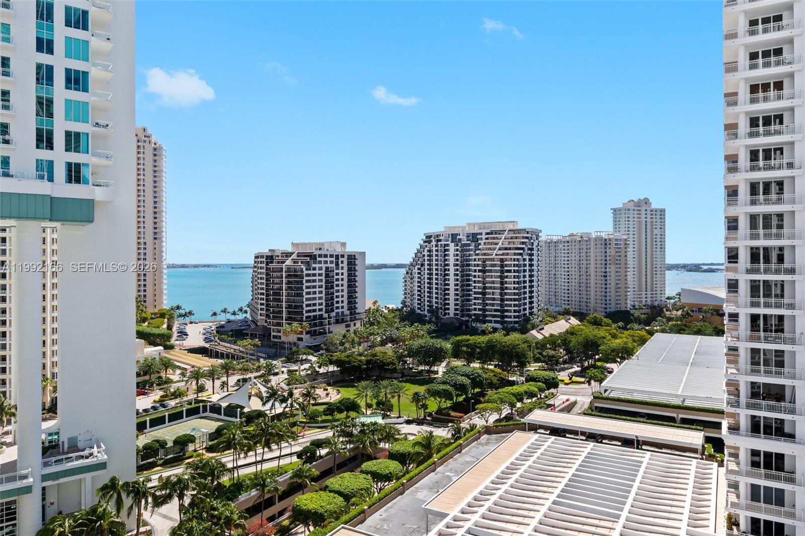 901 Brickell Key Boulevard, Unit 1609 Miami, FL 33131 - Photo 7 of 35 a view of a city with tall buildings