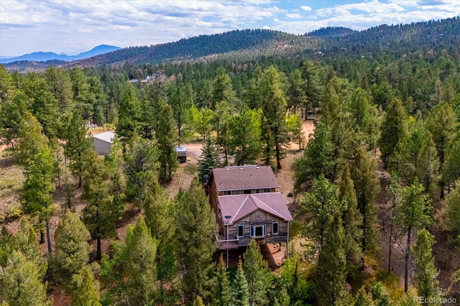 33623 Freda Road Pine, CO 80470 - Photo 24 of 27 a view of a city with lush green forest