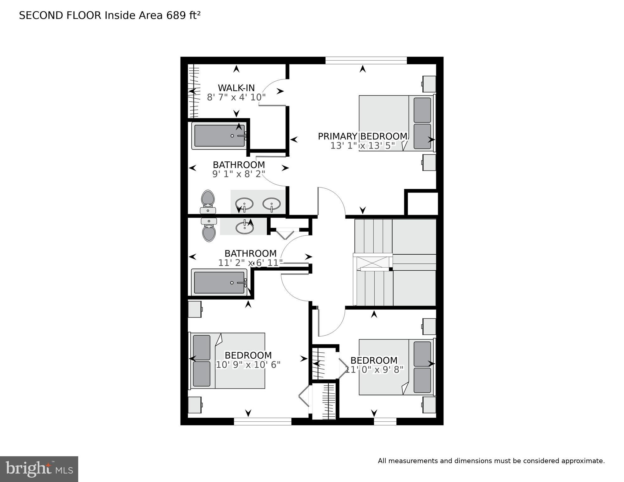 7728 Effingham Square Alexandria, VA 22315 - Photo 33 of 34 Floor Plan Upper Level