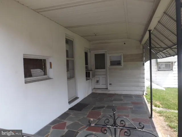 a view of a door of the house