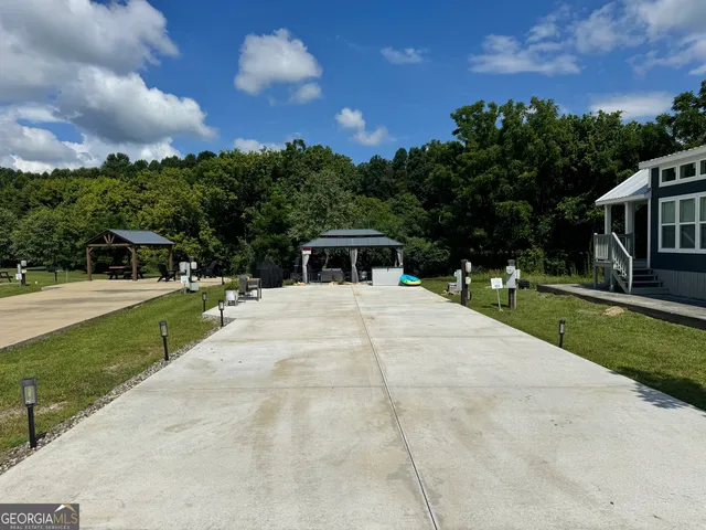 a house view with a garden space