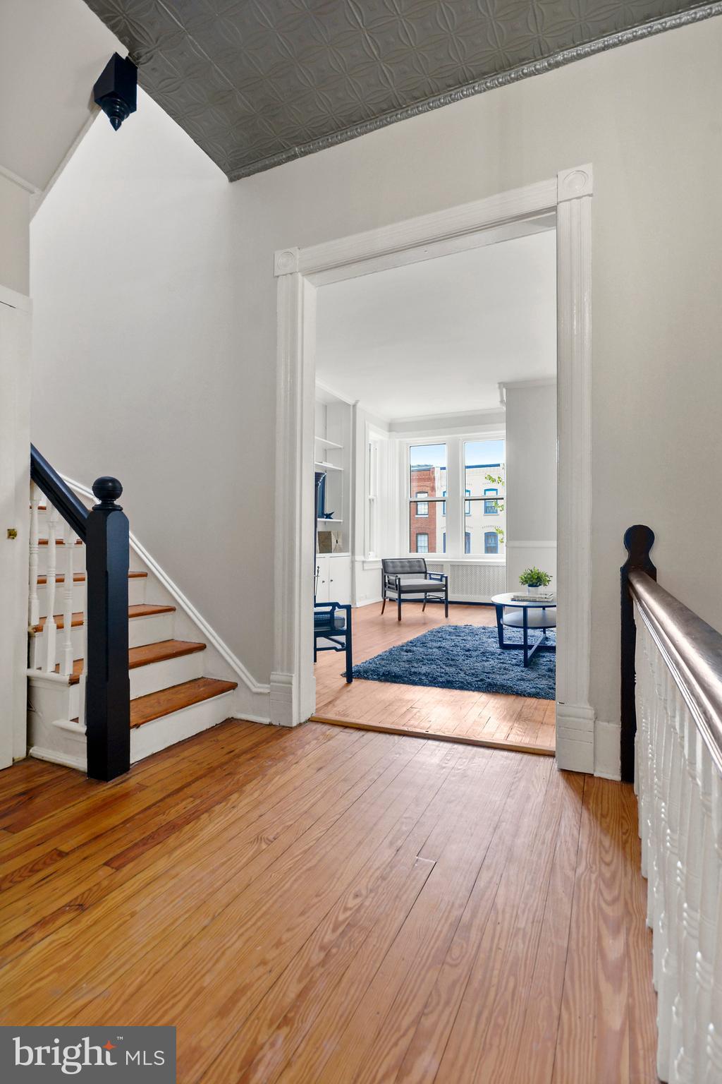 215 9th Street Northeast Washington, DC 20002 - Photo 15 of 26 Second Floor Landing w/ original heart pine floors