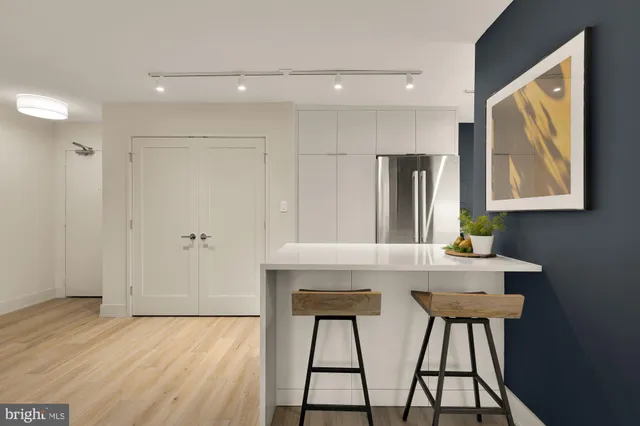 a view of kitchen with breakfast area