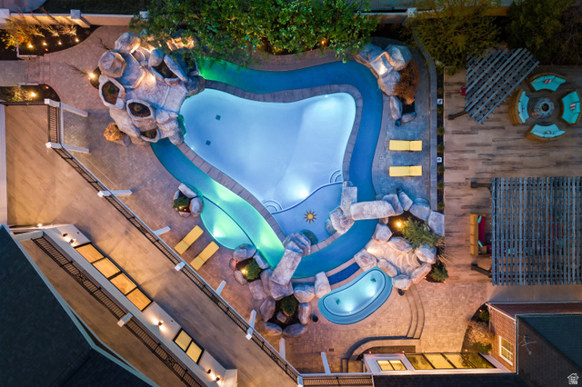1263 Chapman Court Alpine, UT 84004 - Photo 10 of 83 Drone / aerial view of a pool