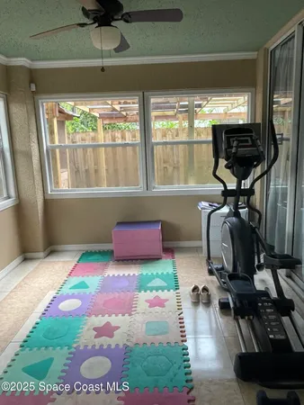 a room with furniture and a window