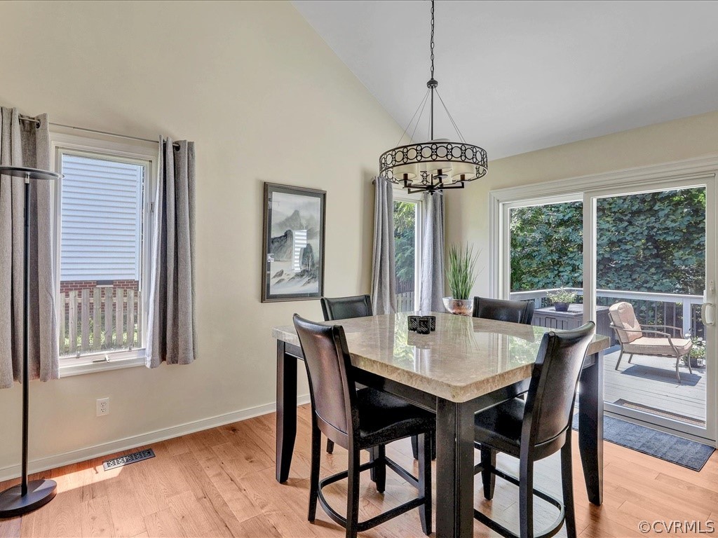 13804 Sandy Oak Road Chester, VA 23831 - Photo 10 of 31 a view of a dining room with furniture window and outside view