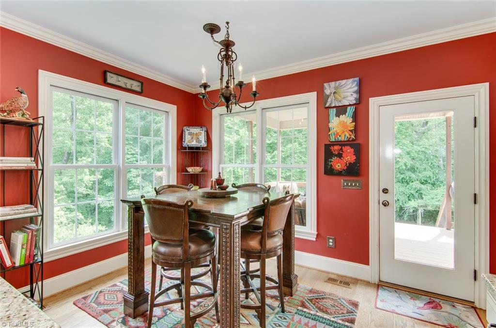 5032 Bennington Way High Point, NC 27262 - Photo 11 of 30 Breakfast room area in kitchen looking out onto large deck