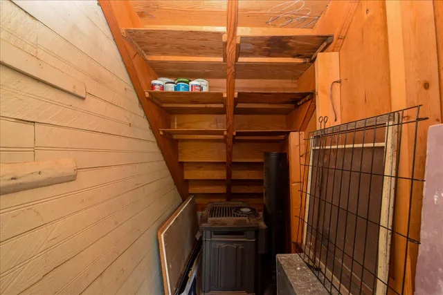 a view of storage and utility room