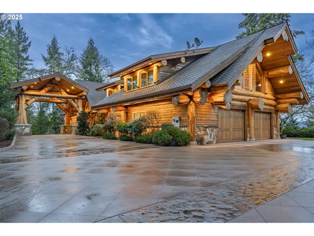 a view of a street with a building in the background