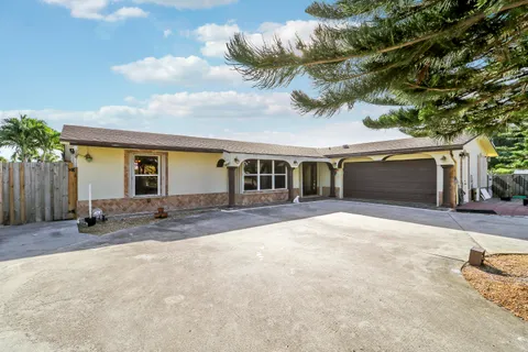 front view of a house with a outdoor space