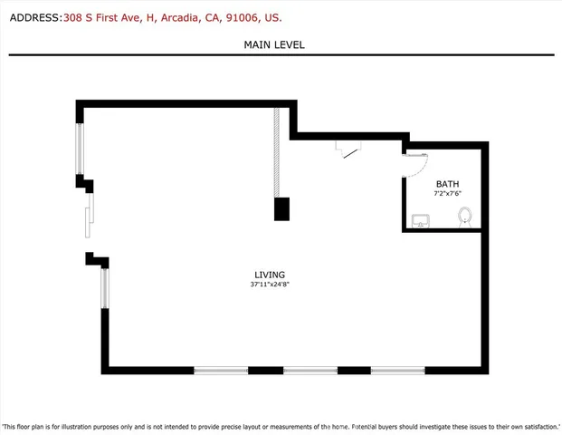 $2,000 | 308 South 1st Avenue, Unit H, Arcadia, CA 91006