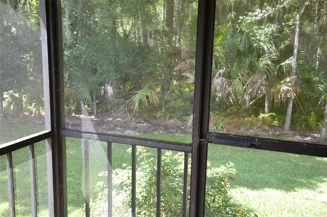 a view of backyard from deck