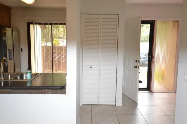 a view of front door with hallway