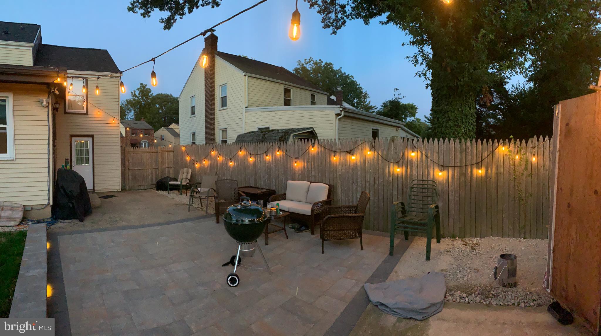 9 Alvil Road Wilmington, DE 19805 - Photo 34 of 45 Charming backyard oasis with twinkling lights.