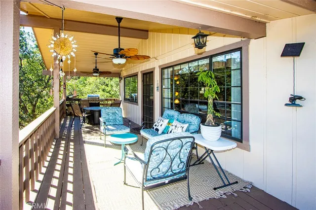 a view of a chairs in balcony
