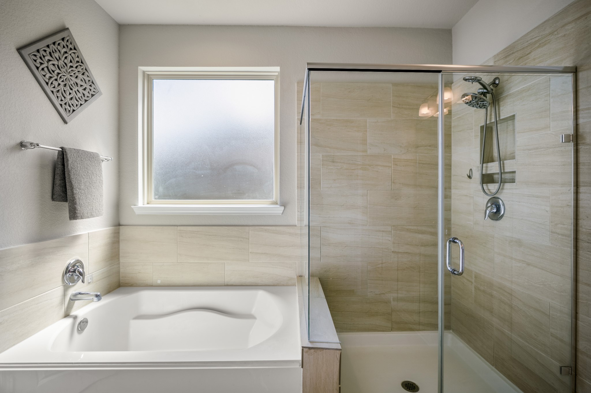 23006 Mulberry Tree Lane Spring, TX 77389 - Photo 24 of 50 a bathroom with a bathtub and a shower