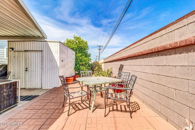 a outdoor space with a patio