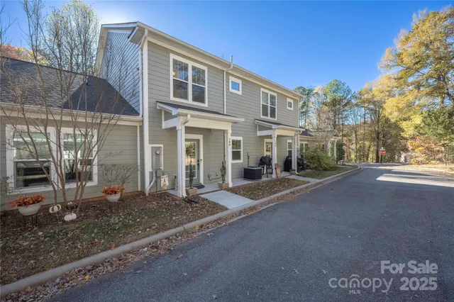 a view of a building with a street