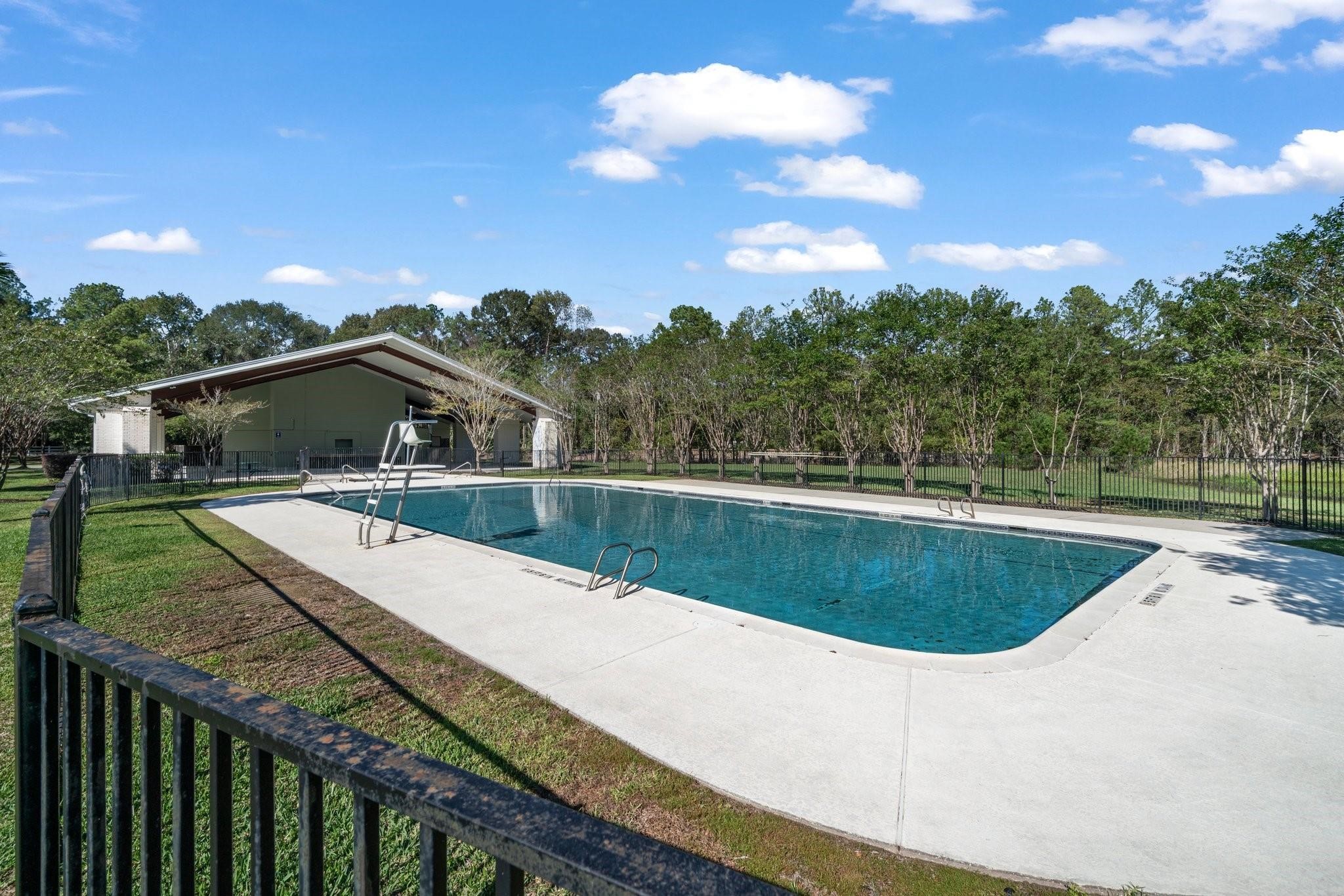 28526 Riverside Crest Lane Houston, TX 77336 - Photo 29 of 36 a view of a swimming pool and a yard