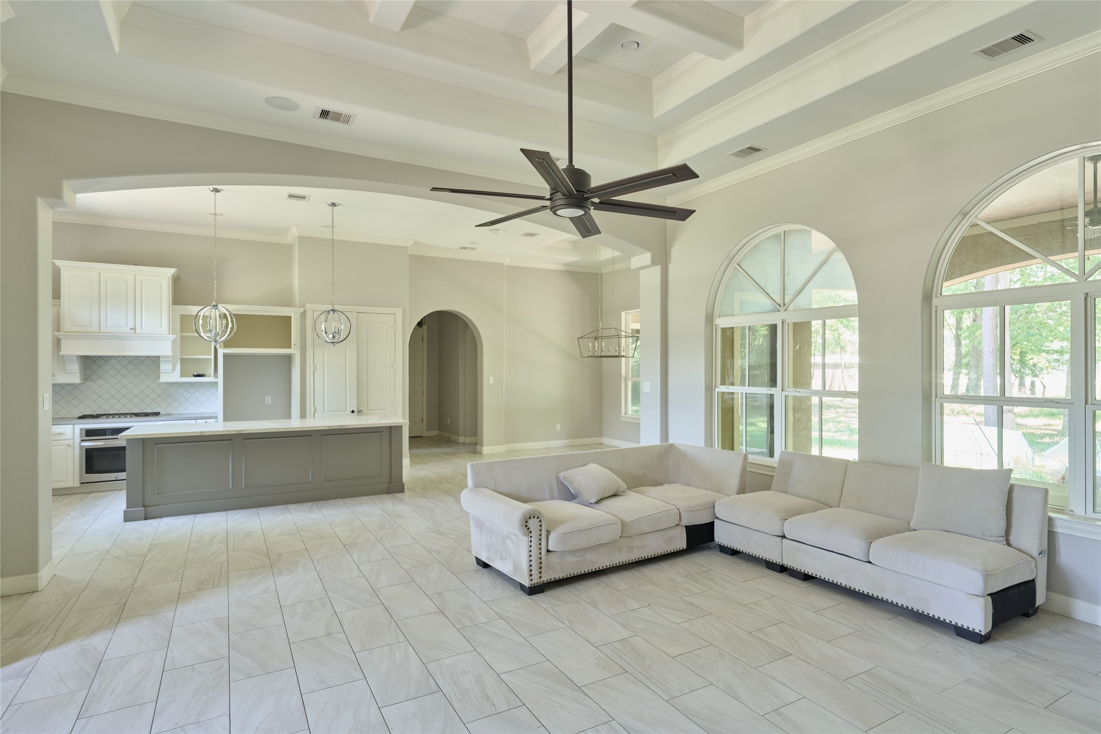 28526 Riverside Crest Lane Houston, TX 77336 - Photo 6 of 36 a living room with furniture and a large window