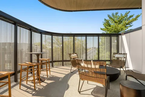 a living room filled with furniture