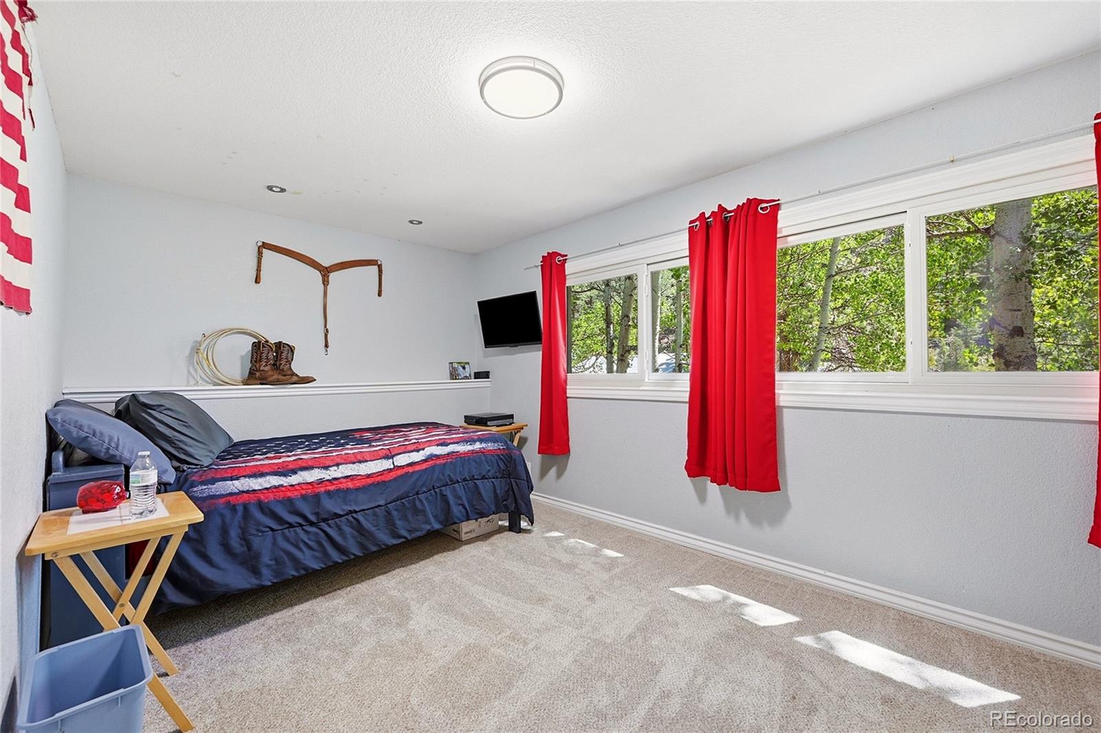 427 Brookside Drive Bailey, CO 80421 - Photo 28 of 37 a bedroom with a bed and window