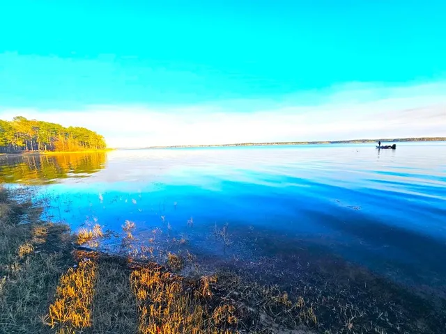 a view of an ocean and a beach