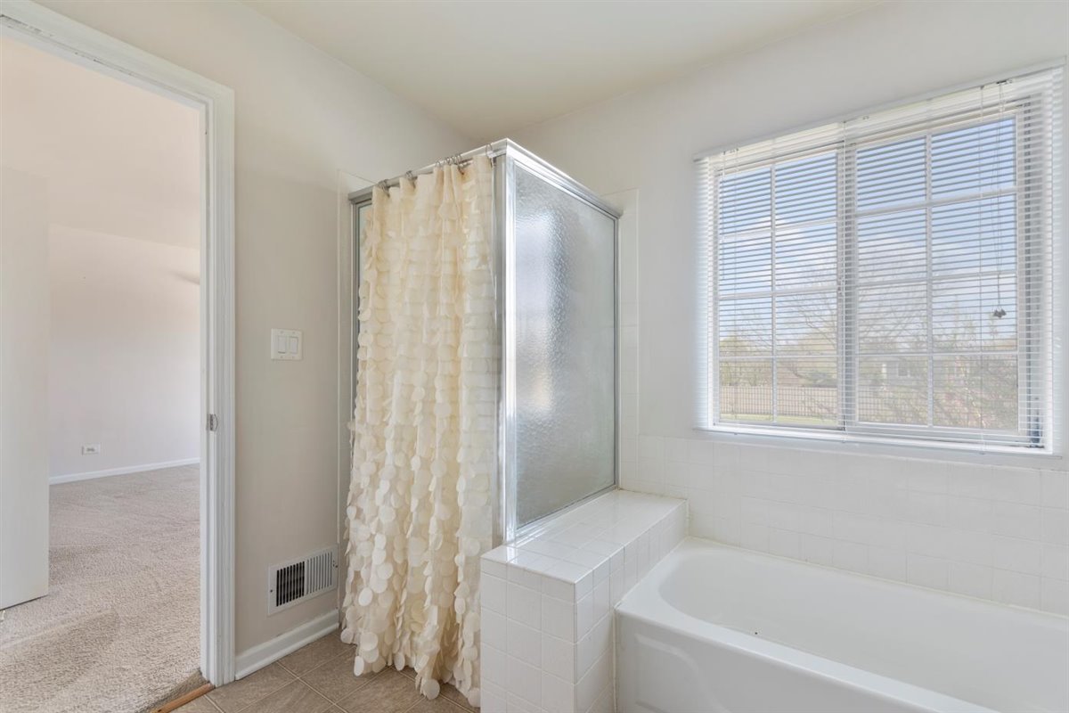 1171 Longford Road Bartlett, IL 60103 - Photo 17 of 22 a bathroom with a bathtub and a shower