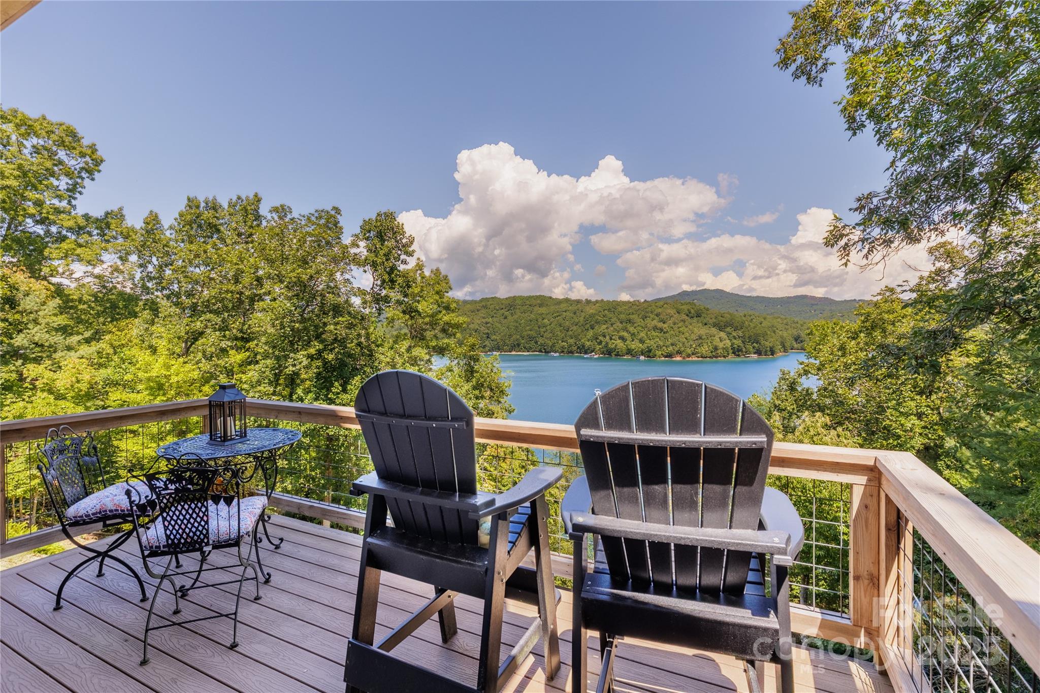 216 Alarka Point Bryson City, NC 28713 - Photo 41 of 47 a front view of house with outdoor seating yard and outdoor seating