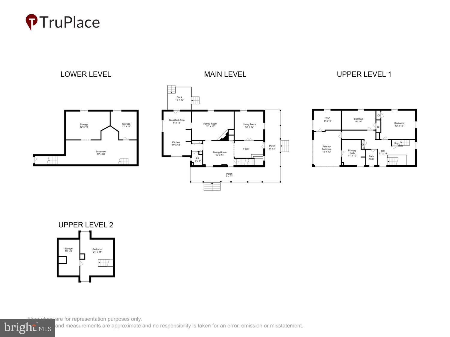 16 Maple Avenue Washington Grove, MD 20880 - Photo 58 of 58 Detailed multi-level floor plan layout.