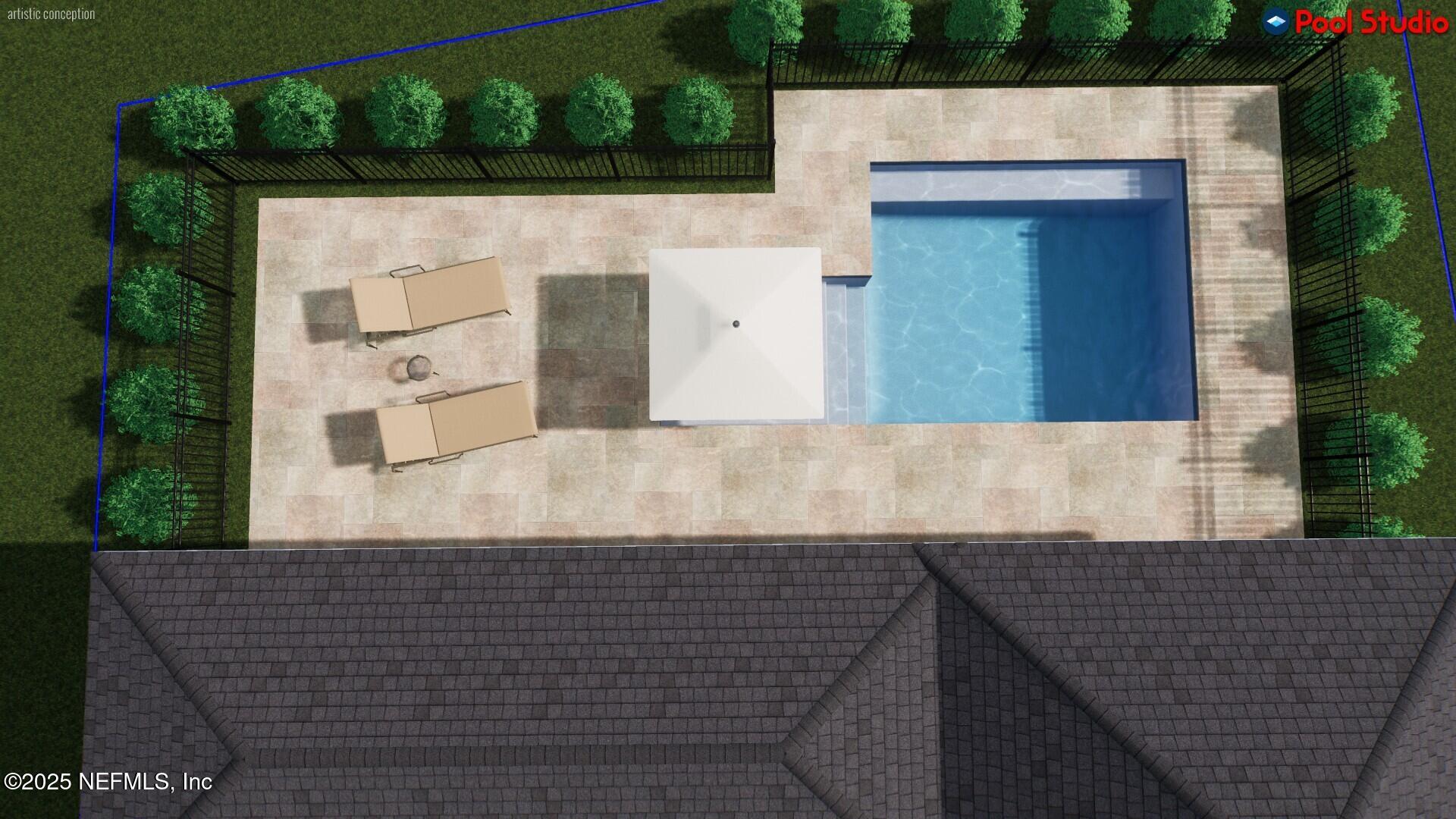 104 Lantana Court Ponte Vedra Beach, FL 32082 - Photo 37 of 37 Conceptual Pool Design - Aerial