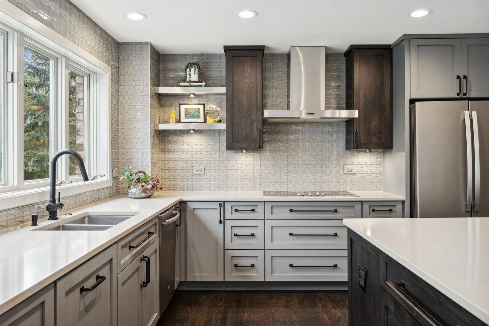 3606 Lawson Road Glenview, IL 60026 - Photo 14 of 62 a kitchen with a sink cabinets and stainless steel appliances