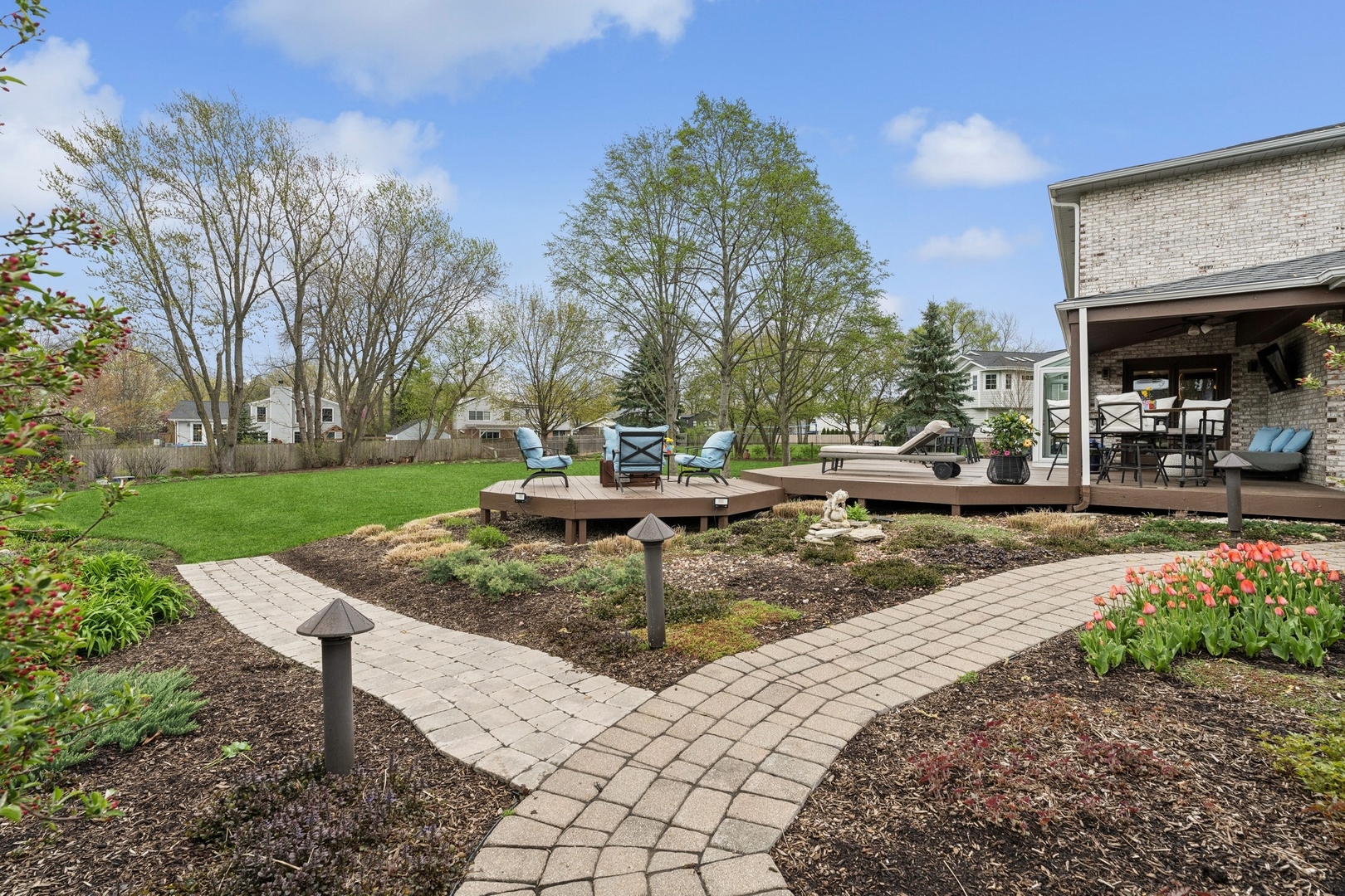 3606 Lawson Road Glenview, IL 60026 - Photo 58 of 62 a view of a backyard with sitting area