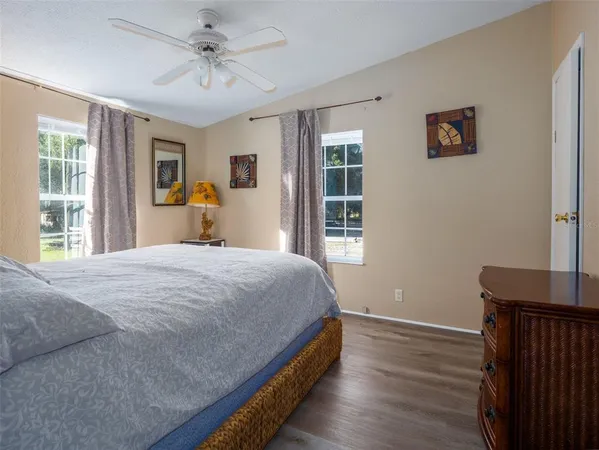 a view of a swimming pool with an outdoor space