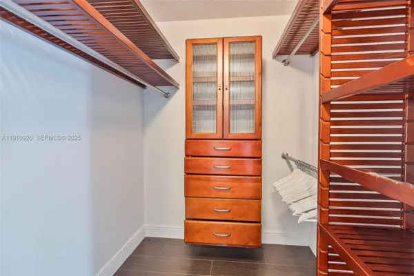 a view of walk in closet