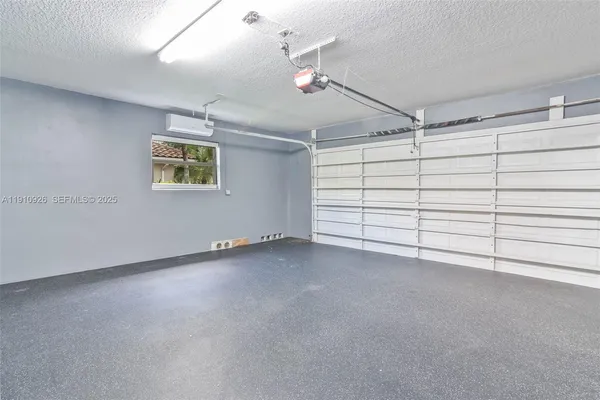 a view of a garage room