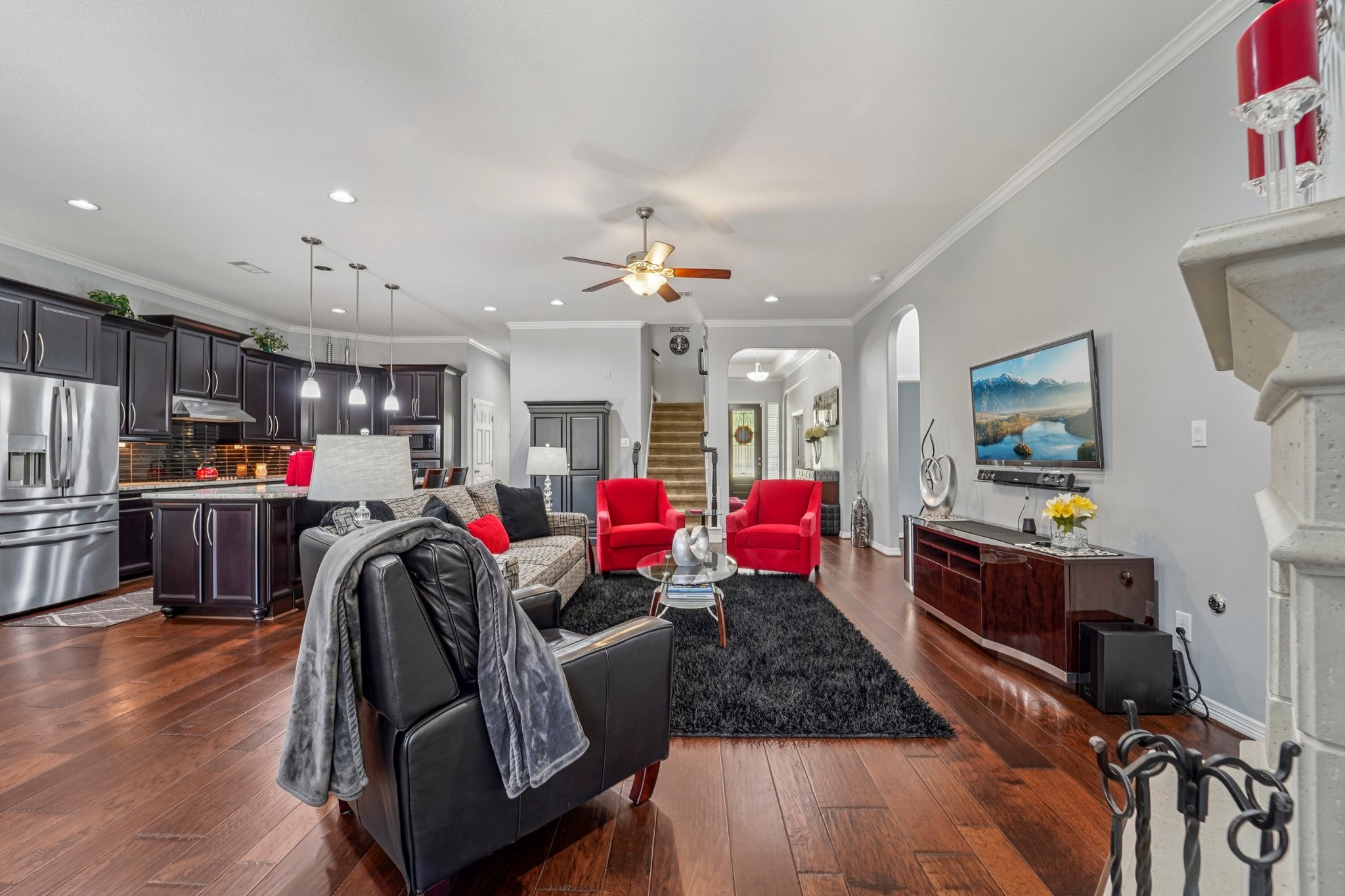 3511 Winding Point Lane Katy, TX 77494 - Photo 11 of 35 a living room with furniture and a flat screen tv