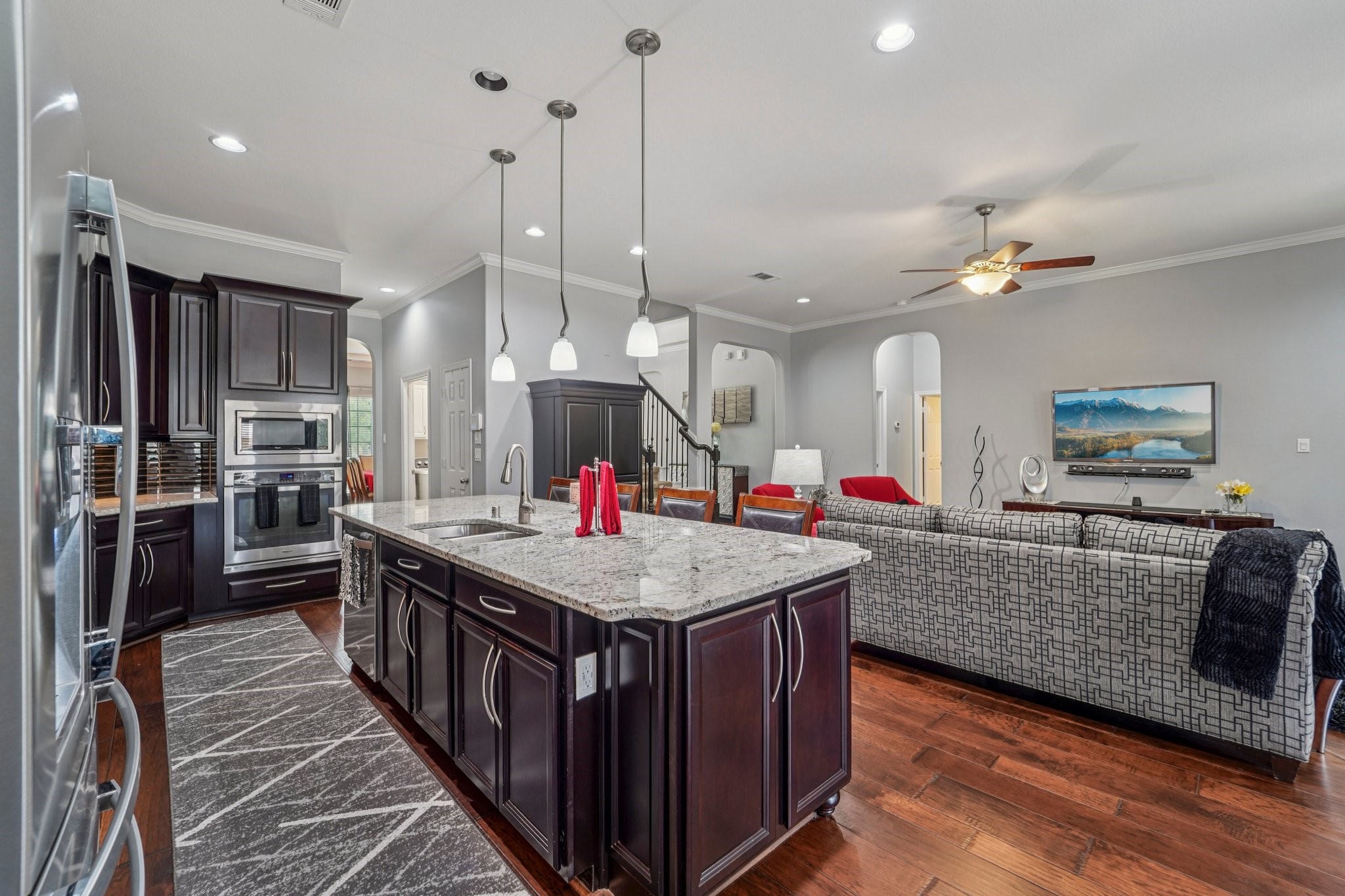 3511 Winding Point Lane Katy, TX 77494 - Photo 14 of 35 a large kitchen with kitchen island a large island in it