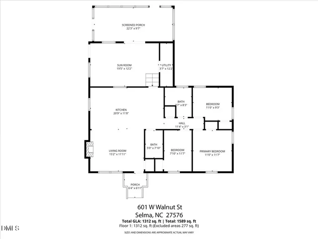 $252,999 | 601 West Walnut Street, Selma, NC 27576