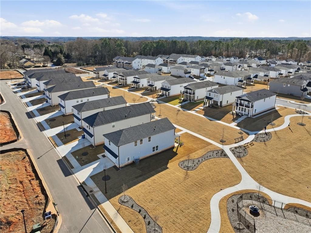 1503 Wild Fox Run Lawrenceville, GA 30045 - Photo 36 of 46 an aerial view of a tennis ground and a building view