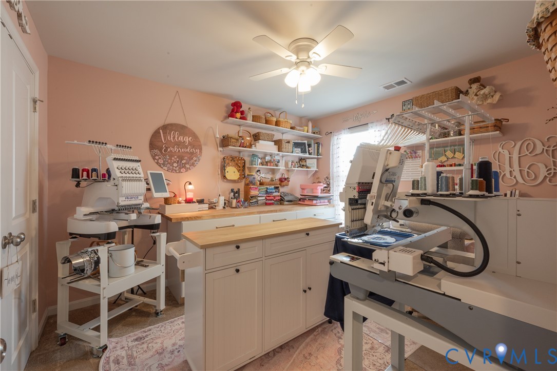 17854 Meriwether Lewis Street Ruther Glen, VA 22546 - Photo 20 of 39 Dedicated workspace featuring soft pink walls and