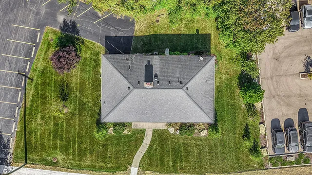 a aerial view of a house