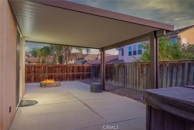 a outdoor view with a sitting space